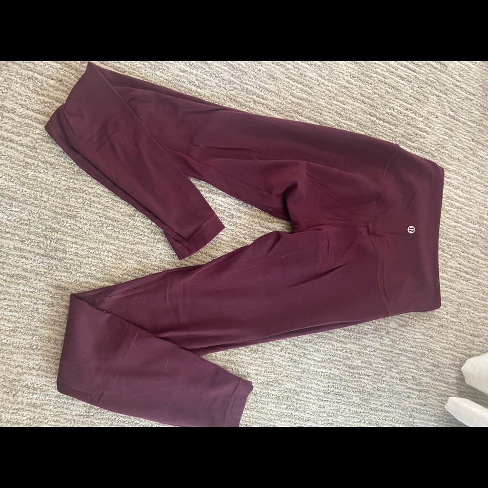 Maroon Lululemon Leggings